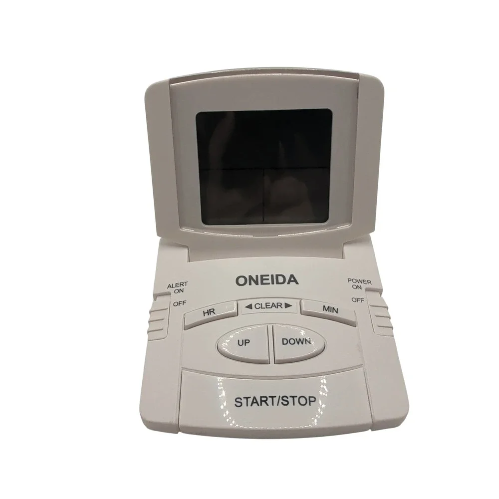 Oneida Kitchen Timer White Digital Meat Thermometer Magnetic Flip LCD Plastic